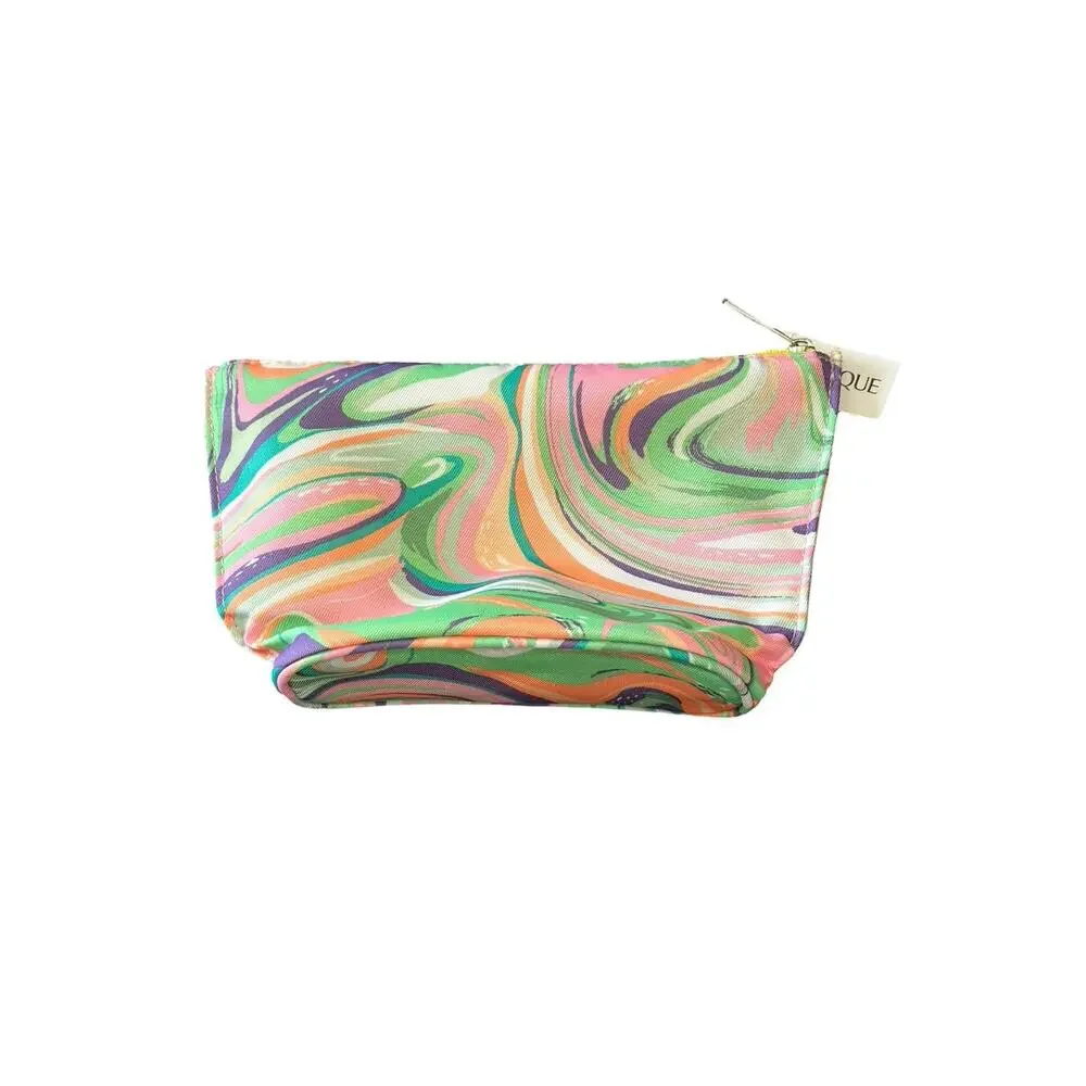 Clinique 2x Multicolor Pastel Swirl Makeup Bag 9